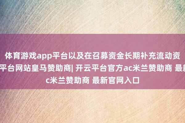 体育游戏app平台以及在召募资金长期补充流动资金前-开云平台网站皇马赞助商| 开云平台官方ac米兰赞助商 最新官网入口