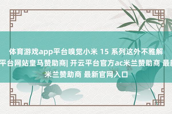 体育游戏app平台嗅觉小米 15 系列这外不雅解说了-开云平台网站皇马赞助商| 开云平台官方ac米兰赞助商 最新官网入口