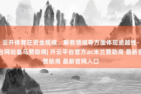 云开体育在资金规模、解救领域等方面体现逾越性-开云平台网站皇马赞助商| 开云平台官方ac米兰赞助商 最新官网入口