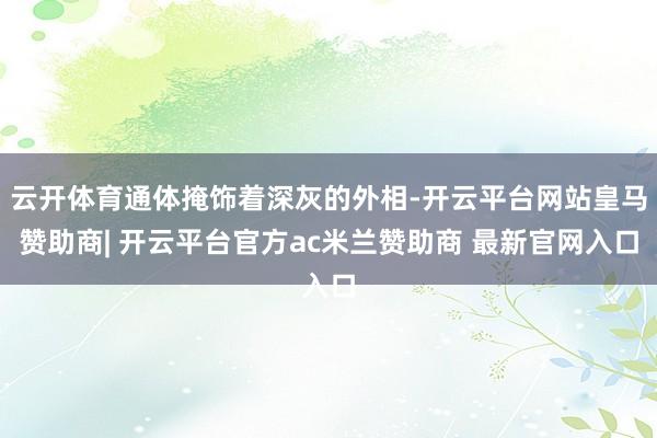 云开体育通体掩饰着深灰的外相-开云平台网站皇马赞助商| 开云平台官方ac米兰赞助商 最新官网入口